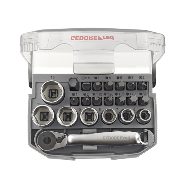 Jogo de Soquetes Sextavado com Encaixe 1/4'' 23 peças R49005023 GEDORE RED-23e2c606-1811-40ec-ae46-7908a0e1bbb6