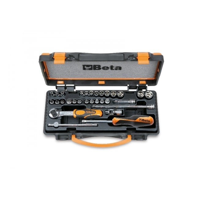 Jogo de Soquetes Sextavado e Bits Encaixe 1/4