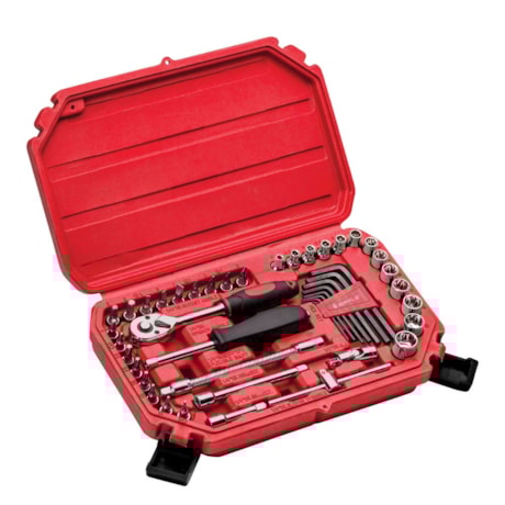 Jogo de Soquetes Sextavados 4 a 14mm Encaixe 1/4