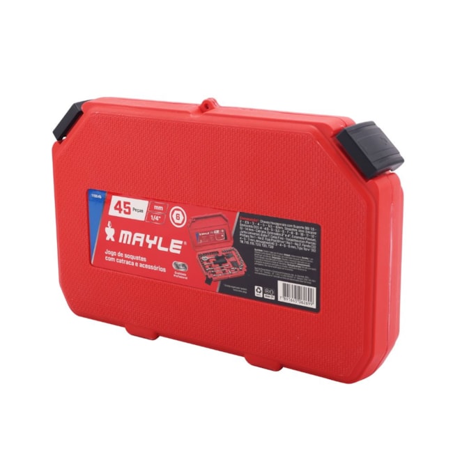 Jogo de Soquetes Sextavados 4 a 14mm Encaixe 1/4