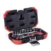 Jogo de Soquetes Sextavados com Encaixe 1/4" 4 a 13 mm 16 Peças R49003016 GEDORE RED Jogo de Soquetes Sextavados com Encaixe 1/4" 4 a 13 mm 16 Peças R49003016 GEDORE RED