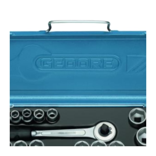 Jogo de Soquetes Sextavados de 10 a 32mm com Catraca 24 Peças 19KM GEDORE-d428ccec-f1b5-4520-8564-9bc3d630fd72