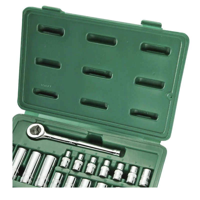 Jogo de Soquetes Sextavados de 4mm a 14 mm com Encaixe 1/4