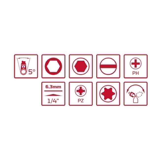 Jogo de Soquetes Sextavados Encaixe 1/4