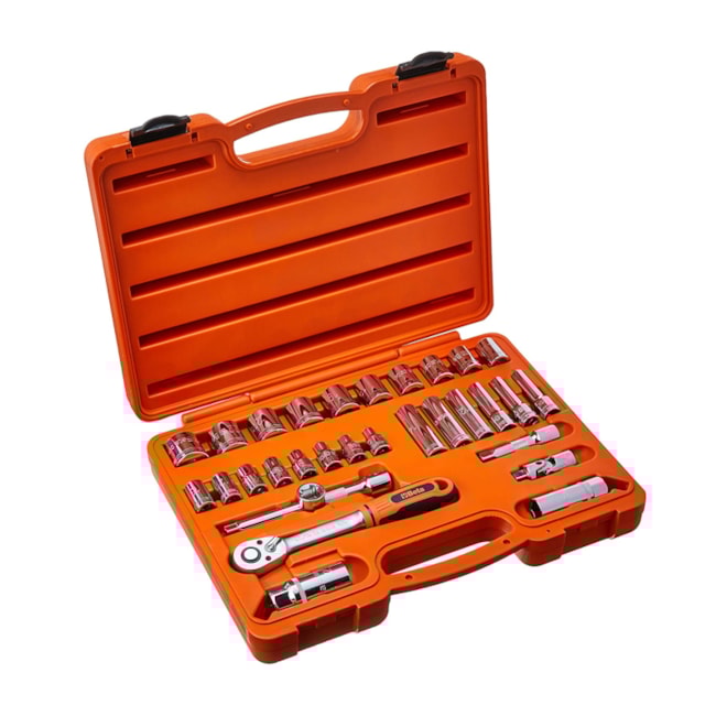 Jogo de Soquetes Sextavados Encx 3/8