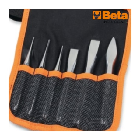 Jogo de Talhadeira / Punção / Saca Pinos com 6 Peças na Bolsa 38/B6N BETA-7acb081d-426b-4465-8ef5-dad17814f2ec