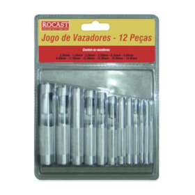 Jogo de Vazadores 3.0-19.0mm com 12 Peças 59,0016 ROCAST