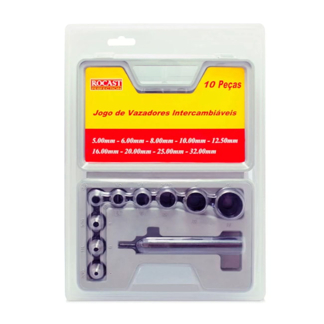 Jogo de Vazadores 5.0-32.0mm com 10 Peças 59,0017 ROCAST-6f5e8ed5-3967-41a3-a6de-2c03822295f2