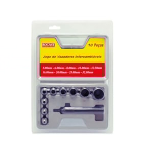 Jogo de Vazadores Intercambiáveis 5.0 a 32.0mm com 10 Peças 59,0017 ROCAST