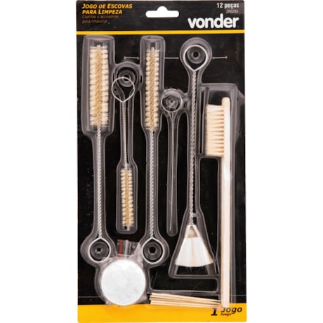 Jogo para Limpeza de Pistolas de Pintura com 12 Peças 6068000120 VONDER-0784a4ee-be30-493d-b30b-1cb01b18e56f