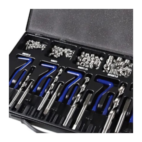 Jogo para Reparo de Rosca Postiça M5 - M12 com 132 Peças 33070 HT-45d4e747-a1a1-4faa-8a5f-c389368f25e7