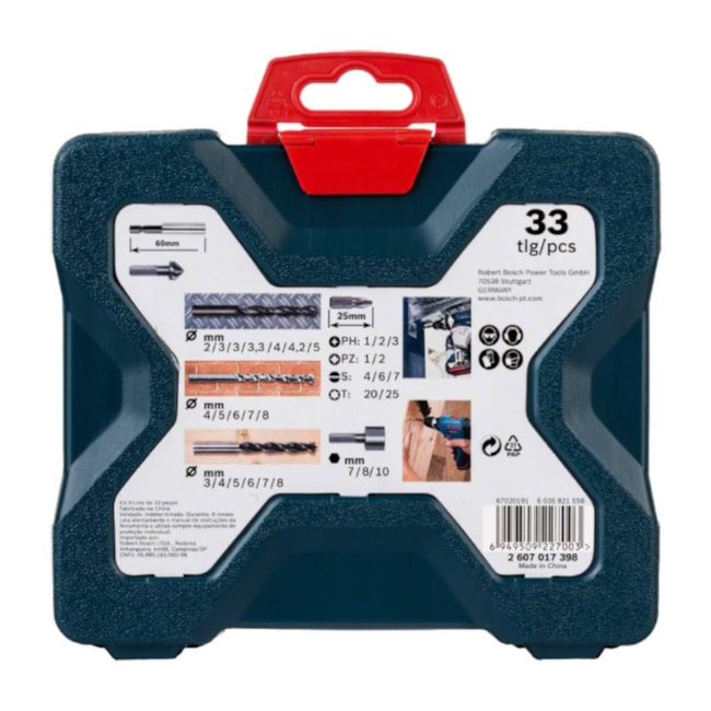 Jogo Pontas e Brocas X-LINE 33 Peças 2607017398 BOSCH-3f02e23a-99d0-43d9-a7c7-ba962b195b7c