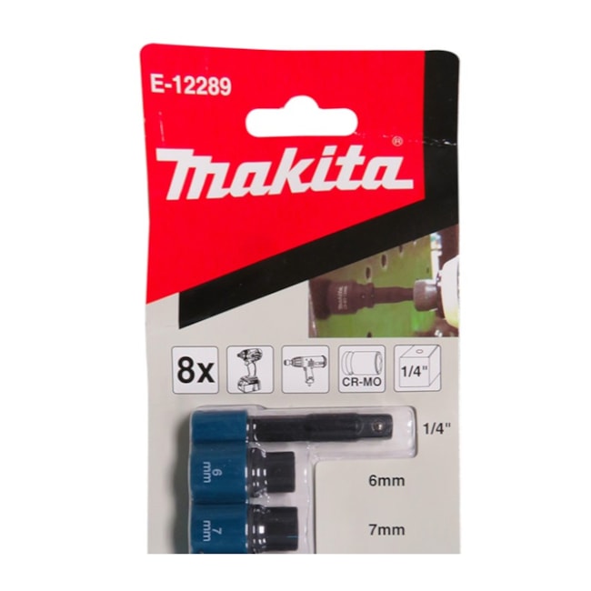 Jogo Soquetes de Impacto 8mm a 18mm Encaixe 1/4