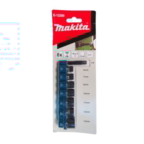 Jogo Soquetes de Impacto 8mm a 18mm Encaixe 1/4