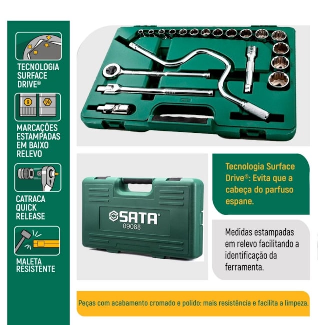 Jogo Soquetes Estriados 5/16