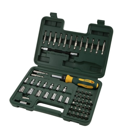 Jogo Soquetes Sextavado 3.5 a 14mm Bits Encaixe 1/4