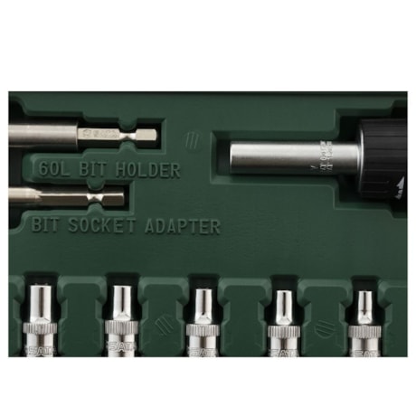Jogo Soquetes Sextavado 3.5 a 14mm Bits Encaixe 1/4
