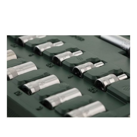 Jogo Soquetes Sextavado 3.5 a 14mm Bits Encaixe 1/4