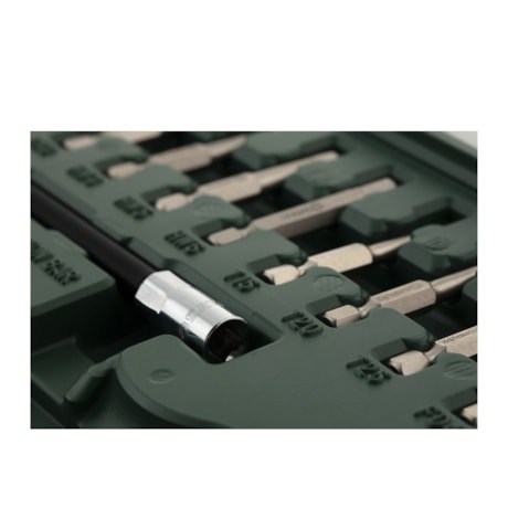 Jogo Soquetes Sextavado 3.5 a 14mm Bits Encaixe 1/4