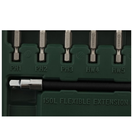 Jogo Soquetes Sextavado 3.5 a 14mm Bits Encaixe 1/4