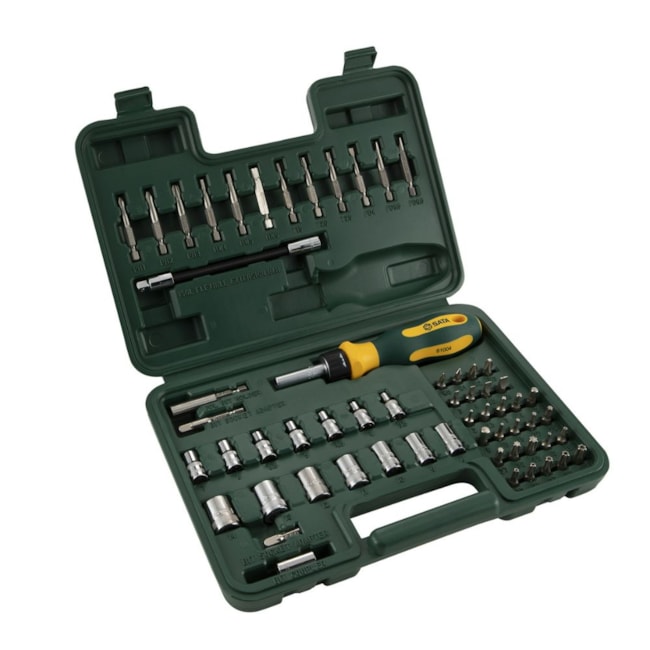 Jogo Soquetes Sextavado 3.5 a 14mm Bits Encaixe 1/4