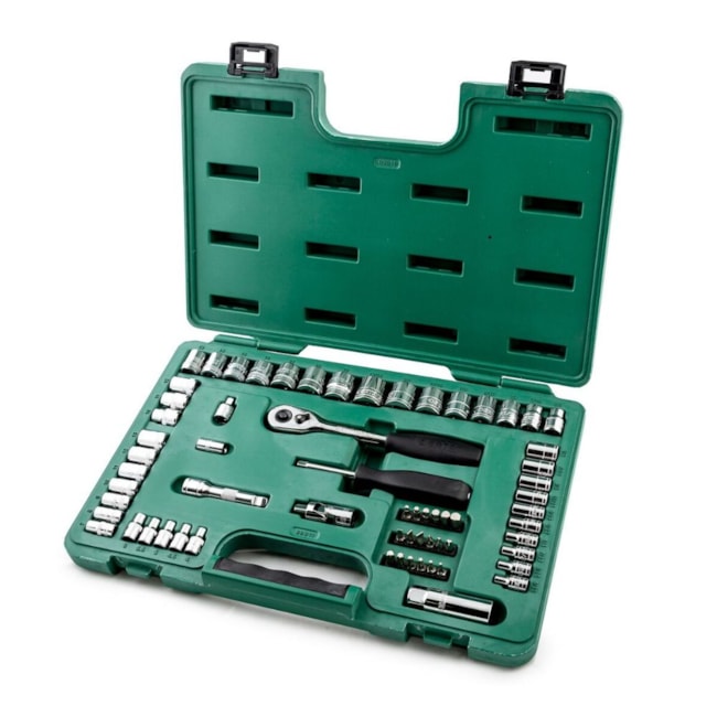 Jogo Soquetes Sextavado e Bits 10 a 19mm / 3/16