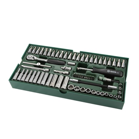 Jogo Soquetes Sextavados 3.5 a 14mm Encaixe 1/4