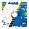 Kit 10 Discos de Corte Multicorte 4.1/2" 1,0MM 7/8" BNA 12 NORTON