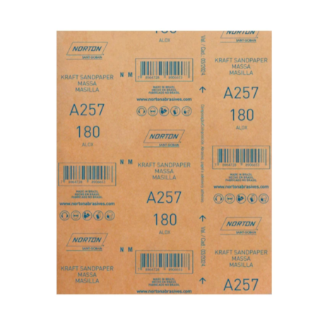 Kit 10 Lixas para Massa Grão 180 Folha 225X275mm A 257 NORTON-4560759e-e9b1-4d7e-bd74-8de7ef016692