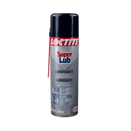 Kit 10 Óleos Anticorrosivos 300mL Aerosol Super Lub Loctite + Luva Tricotada Tamanho G