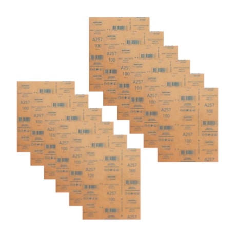Kit 100 Lixas para Massa Grão 100 Folha 225X275mm A 257 NORTON-de078a80-39b2-4aa3-a5b3-c98866d8a7d3