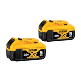 Kit 2 Baterias 5.0Ah 20V MAX com Carregador Bivolt + Bolsa DCB205C2K-BR DEWALT