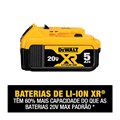 Kit 2 Baterias 5.0Ah 20V MAX com Carregador Bivolt + Bolsa DCB205C2K-BR DEWALT