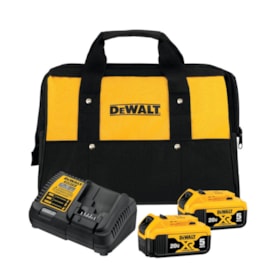 Kit 2 Baterias 5.0Ah 20V MAX com Carregador Bivolt + Bolsa DCB205C2K-BR DEWALT