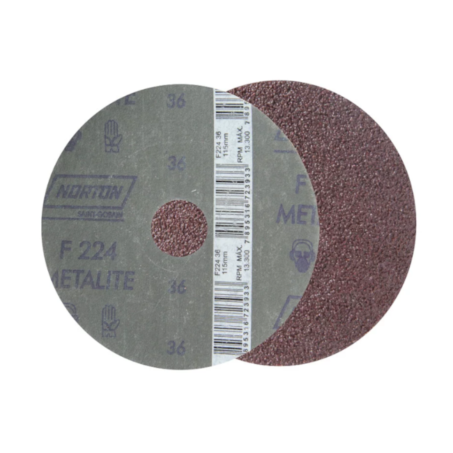 Kit 20 Discos de Lixa para Aço 4.1/2'' 7/8'' F 224 NORTON-099feb0c-108f-43fb-912b-be72d246028f