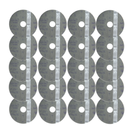 Kit 20 Discos de Lixa para Aço 4.1/2'' 7/8'' F 224 NORTON-48dfdcea-868f-4d04-bfa6-cef2cafa06da