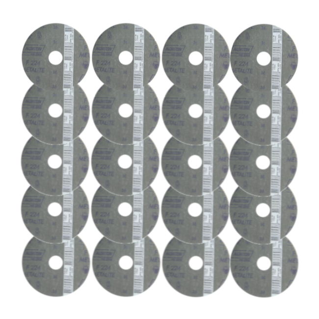 Kit 20 Discos de Lixa para Aço 4.1/2'' 7/8'' F 224 NORTON-12826d9e-d02d-43d0-8e81-f558be7bfbf5