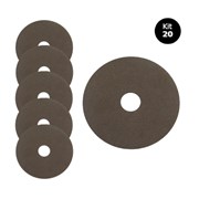 Kit 20 Discos de Lixa para Ferro 4.1/2" Grão 120 FIBRA F 227 NORTON