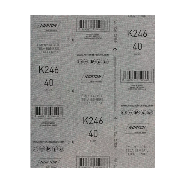 Kit 20 Lixas para Ferro Grão 40 Folha 225X275mm K 246 NORTON-d69bdf35-c0ad-44c1-bfd6-08ddd75e81c8