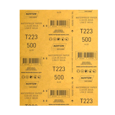 Kit 25 Lixas D'Água Grão 500 Folha 225X275mm T 223 NORTON-67cfde90-ef65-4539-a162-a6756edaf67f