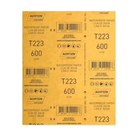 Kit 25 Lixas D'Água Grão 600 Folha 225X275mm T 223 NORTON-ef6d3c5e-4e51-48f5-bd4e-b798f4b78bad