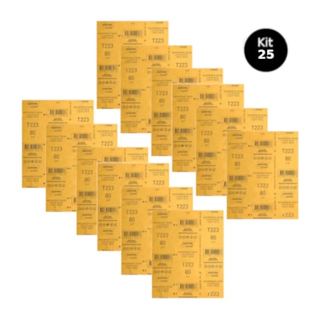 Kit 25 Lixas D'Água Grão 80 Filha 22X275mm T 223 NORTON-9a965617-13cf-4959-b80d-9ec8c476bd1a