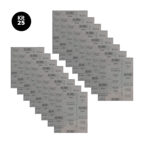 Kit 25 Lixas Grão 320 Folhas 225X275mm K 246 NORTON-e778382c-77ab-4f2c-ac5b-f5226290ca5c