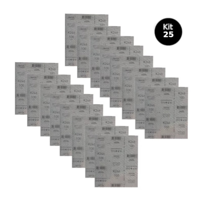 Kit 25 Lixas para Ferro Grão 100 Folha 225X275mm K 246 NORTON-f824c687-823f-4500-b656-ac1a4c1cb8c1