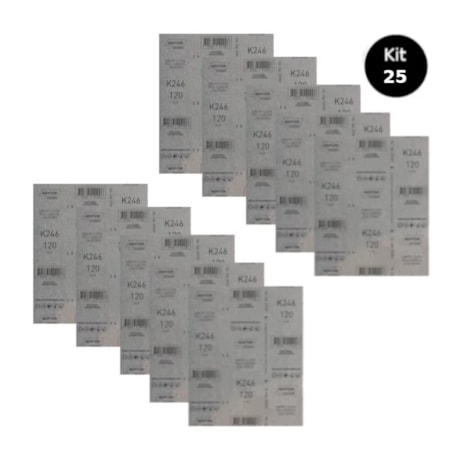 Kit 25 Lixas para Ferro Grão 120 Folha 225X275mm K 246 NORTON-26232da1-a8b8-4373-83e3-8286c391cc56
