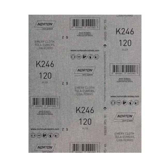 Kit 25 Lixas para Ferro Grão 120 Folha 225X275mm K 246 NORTON-b9df6c45-0199-4db3-94f0-646e32c4ddba