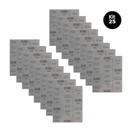 Kit 25 Lixas para Ferro Grão 150 Folha 225X275mm K 246 NORTON-6c92e1a5-9551-417e-a52f-ffe4ec8d9589