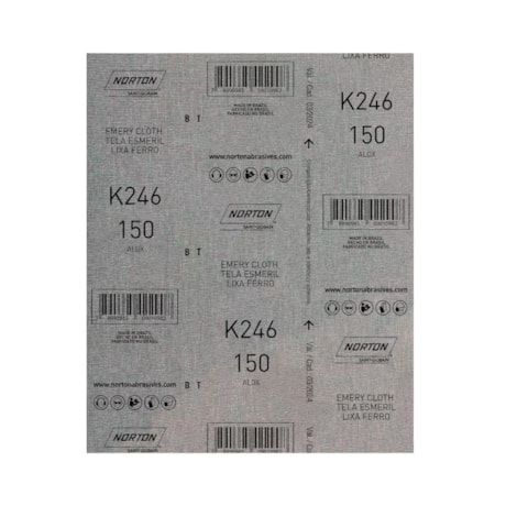 Kit 25 Lixas para Ferro Grão 150 Folha 225X275mm K 246 NORTON-59ac418e-d75a-433e-869b-9c65f7c3dcc6