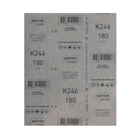 Kit 25 Lixas para Ferro Grão 180 Folha 225X275mm K 246 NORTON-fc6cc604-d546-4305-a9ce-b7897ac76934