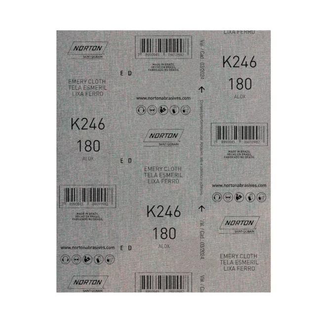 Kit 25 Lixas para Ferro Grão 180 Folha 225X275mm K 246 NORTON-3f8c98de-19c2-4dd3-80aa-4c8239a9f9f9
